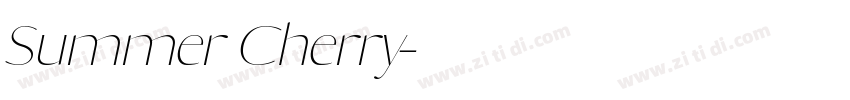 Summer Cherry字体转换